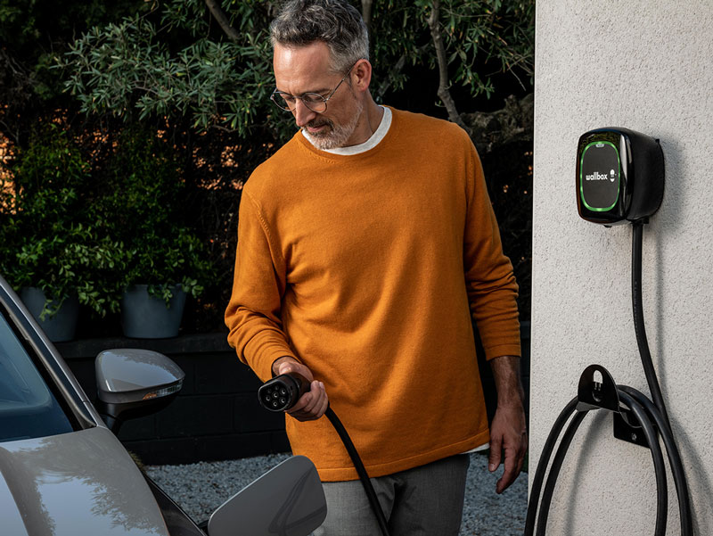 Charging an EV at home Charging an EV at home